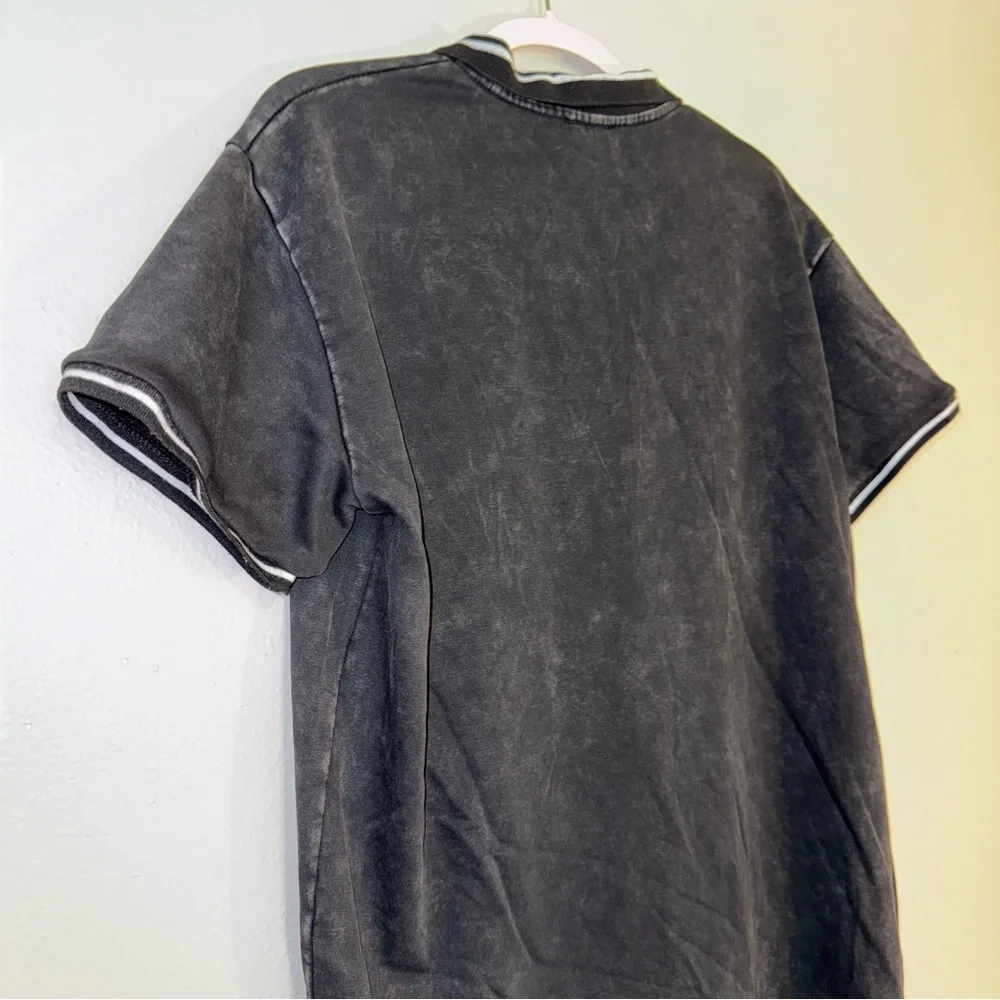 POL Classic Black Acid Wash Polo Dress - Women's Size Medium - Picture 3 of 9